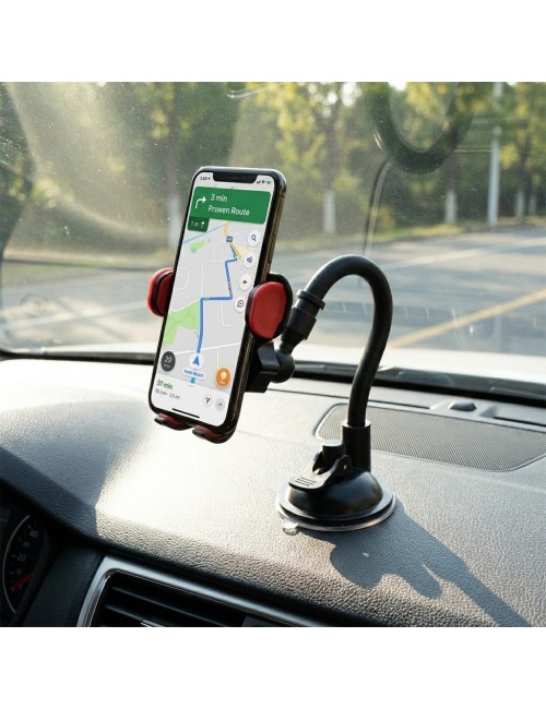 Soporte Celular Carro Brazo Flexible Ventosa Universal 360