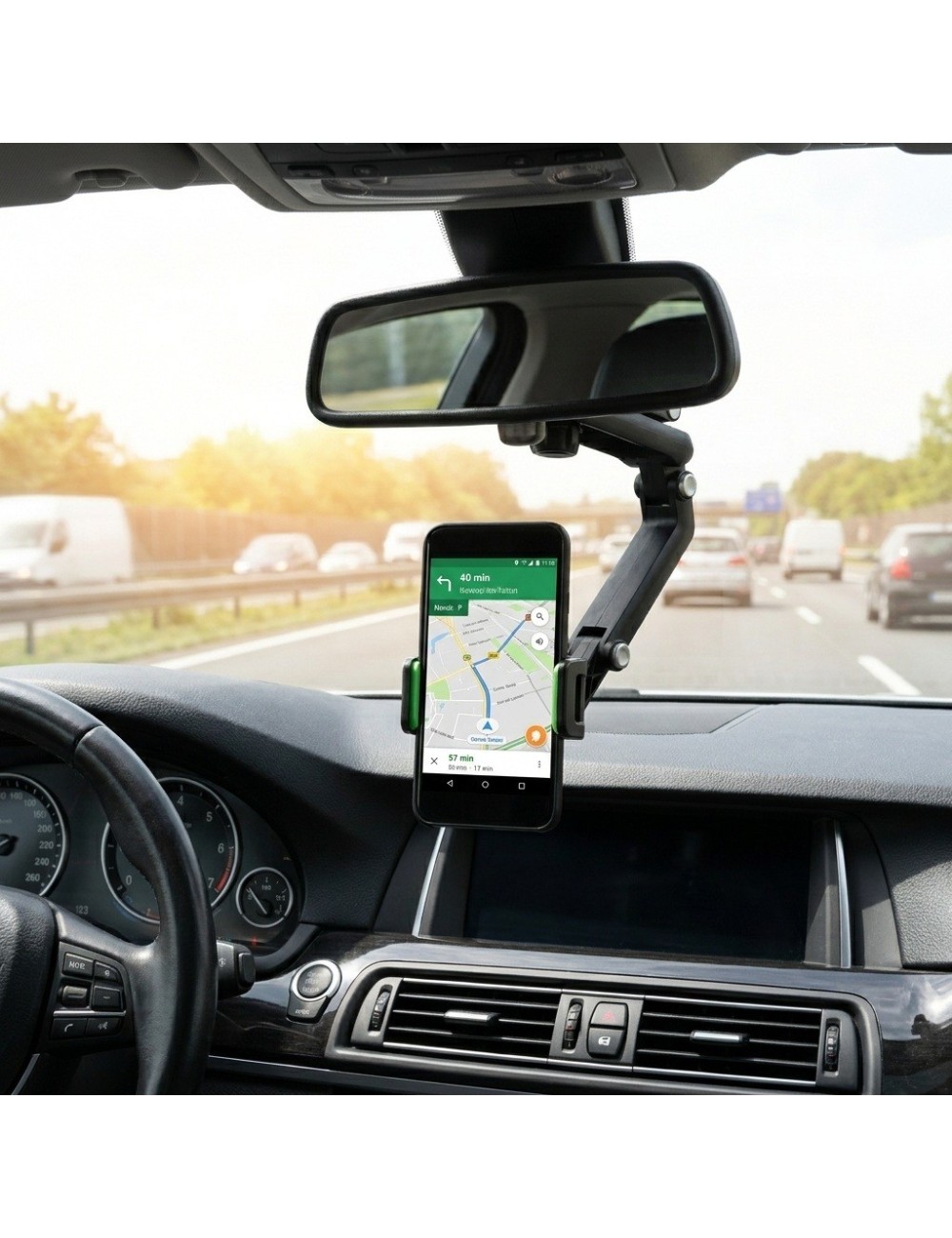 Soporte Celular Carro Parasol Espejo Retrovisor 360 Grados