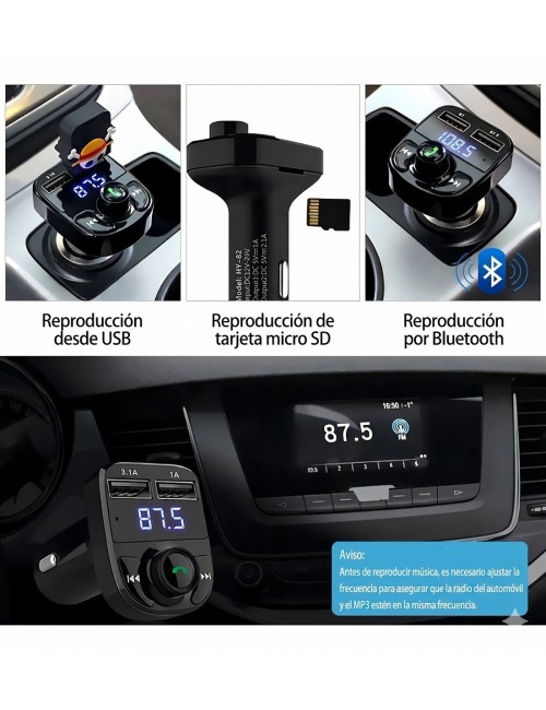 Transmisor Bluetooth Fm Carro Manos Libres Af-x8 Dual Usb