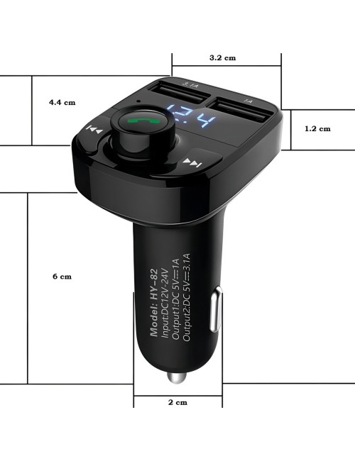 Transmisor Bluetooth Fm Carro Manos Libres Af-x8 Dual Usb