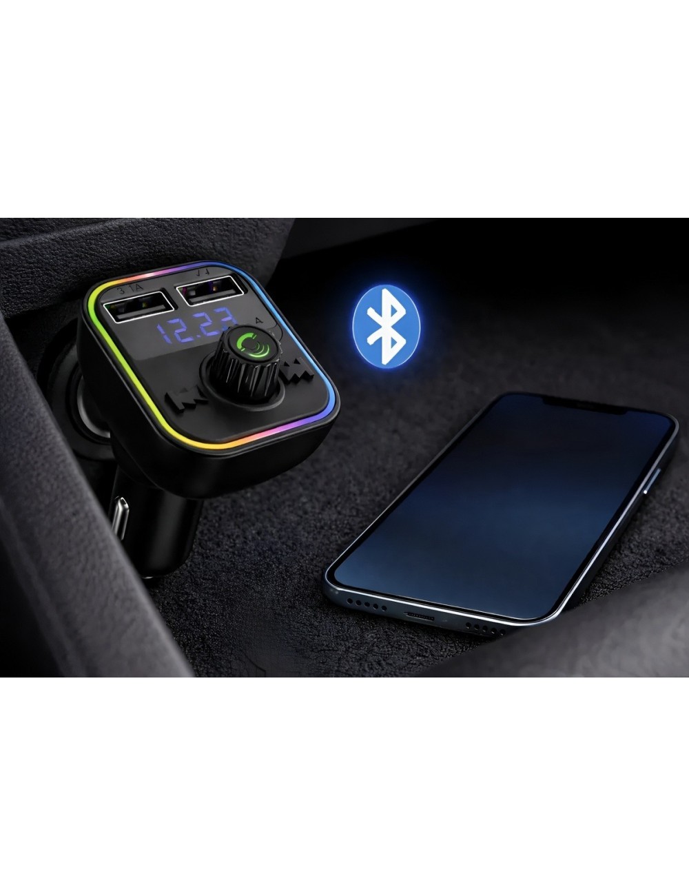 Transmisor Fm Bluetooth 5.0 Carro Manos Libres Af-41 Led