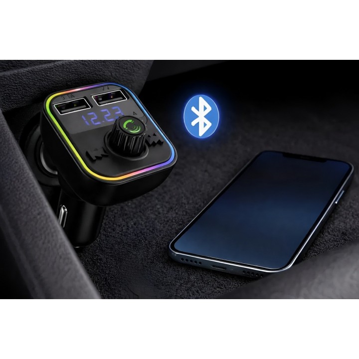 Transmisor Fm Bluetooth 5.0 Carro Manos Libres Af-41 Led