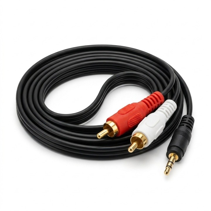 Cable Audio Auxiliar 3.5mm A 2 Rca Sonido Estereo High Grade