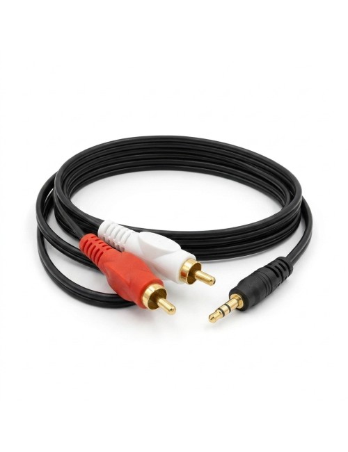 Cable Audio Auxiliar 3.5mm A 2 Rca Sonido Estereo High Grade