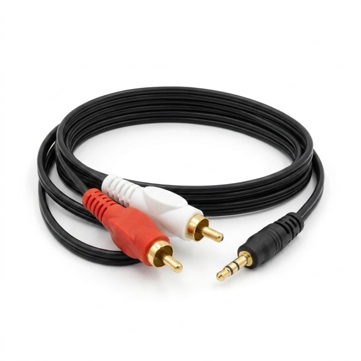 Cable Audio Auxiliar 3.5mm A 2 Rca Sonido Estereo High Grade