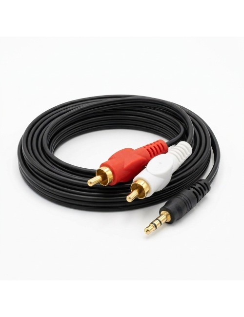Cable Audio Auxiliar 3.5mm A 2 Rca Sonido Estereo High Grade