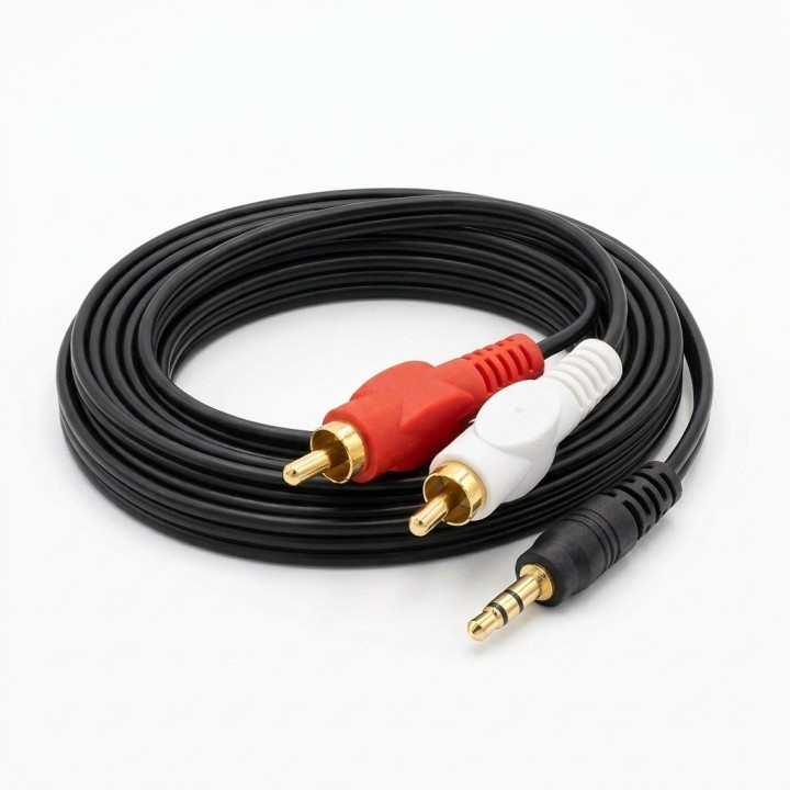 Cable Audio Auxiliar 3.5mm A 2 Rca Sonido Estereo High Grade