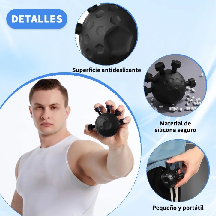 Ejercitador Mano Fortalecedor Agarre Antiestrés Silicona