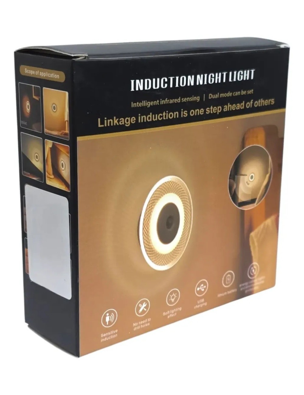 Lámpara Led Sensor Movimiento Inteligente Recargable Usb