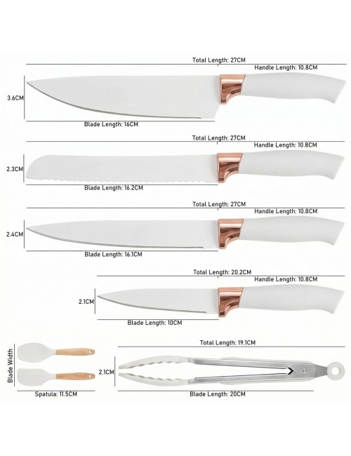 Set Utensilios Cocina 19 Pzas Silicona Cuchillos Tabla Base