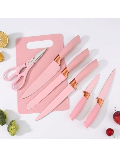 Set Utensilios Cocina 19 Pzas Silicona Cuchillos Tabla Base