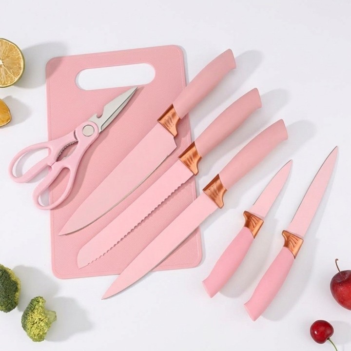 Set Utensilios Cocina 19 Pzas Silicona Cuchillos Tabla Base