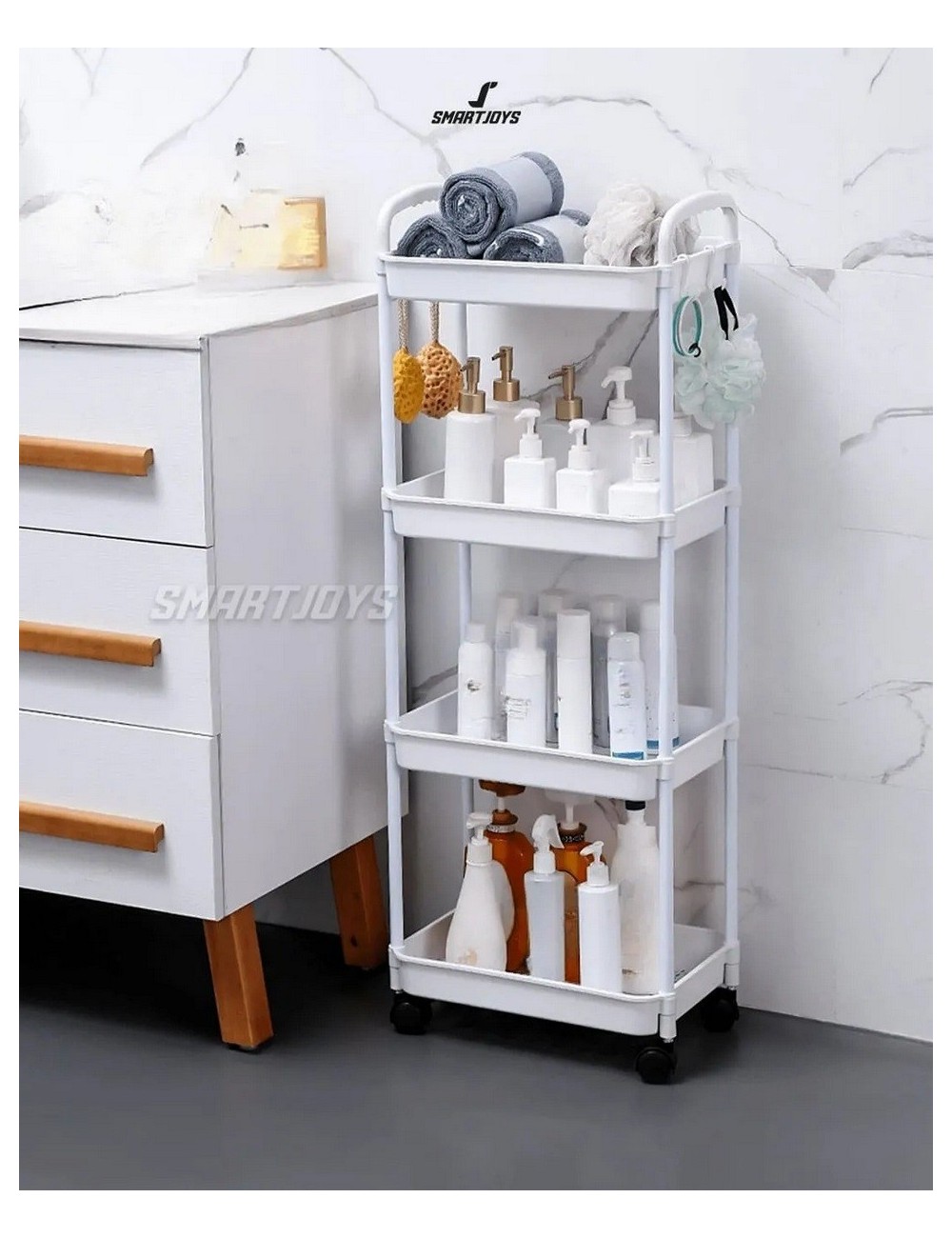 Carrito Organizador Multiusos 4 Niveles Con Ruedas