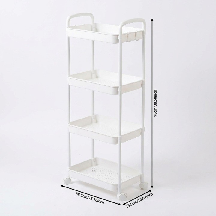 Carrito Organizador Multiusos 4 Niveles Con Ruedas