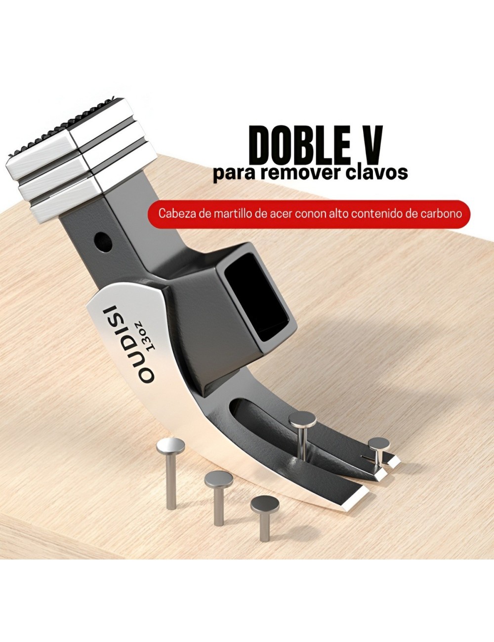 Cabeza De Martillo 13oz Magnético Acero Saca Clavos