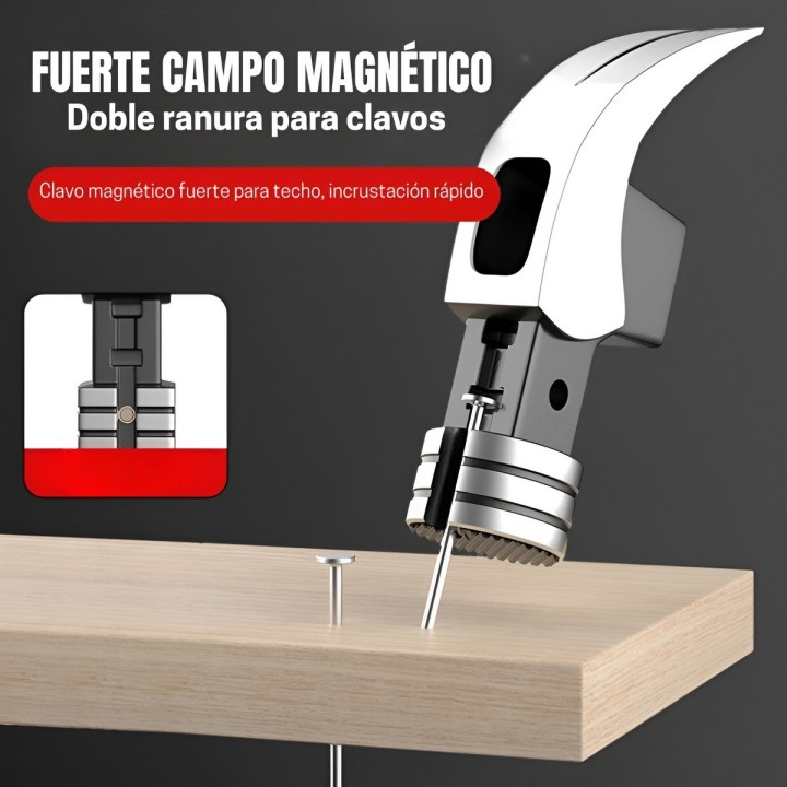 Cabeza De Martillo 13oz Magnético Acero Saca Clavos