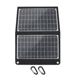 Cargador Solar Plegable Portátil 2 Puertos Usb Para Camping