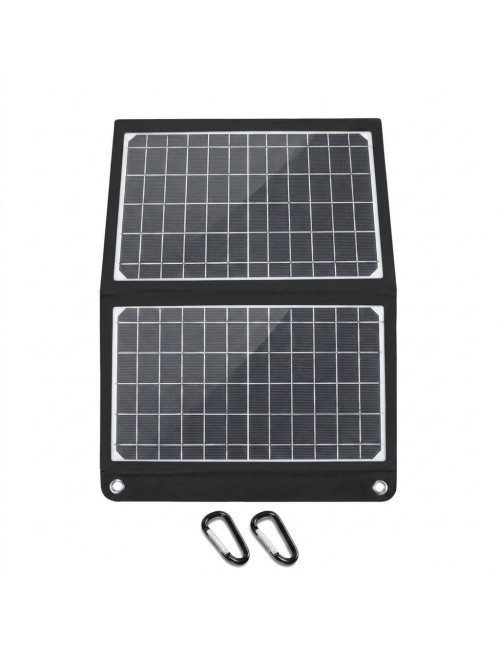 Cargador Solar Plegable Portátil 2 Puertos Usb Para Camping