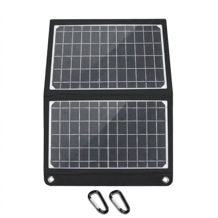 Cargador Solar Plegable Portátil 2 Puertos Usb Para Camping