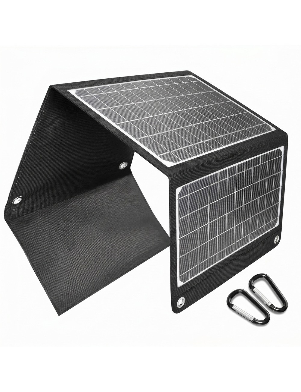 Cargador Solar Plegable Portátil 2 Puertos Usb Para Camping