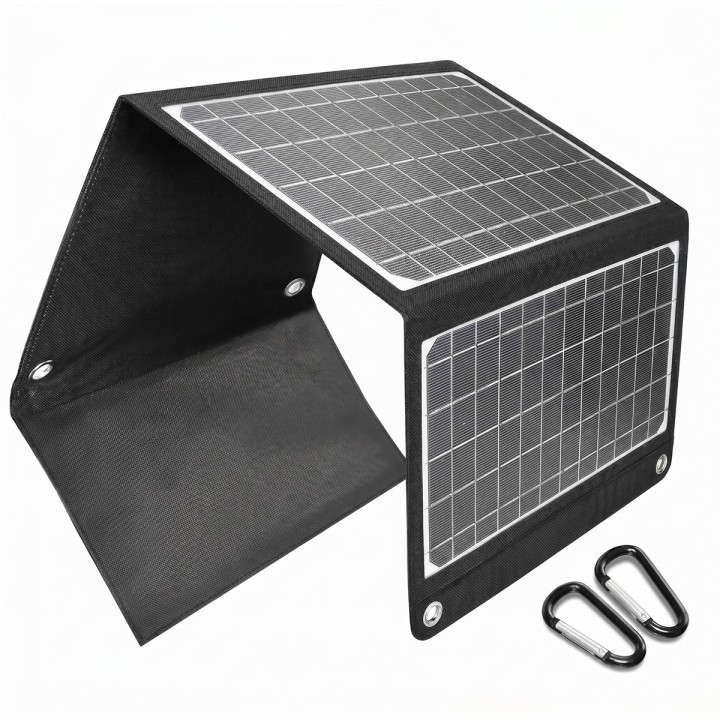 Cargador Solar Plegable Portátil 2 Puertos Usb Para Camping