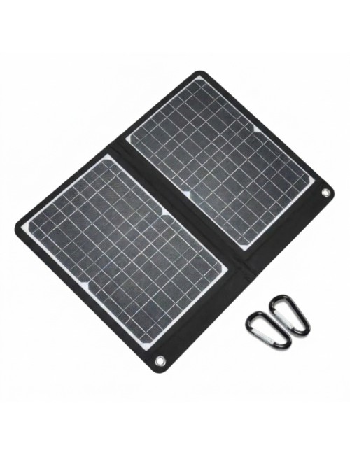 Cargador Solar Plegable Portátil 2 Puertos Usb Para Camping