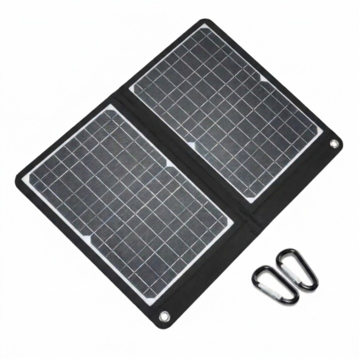 Cargador Solar Plegable Portátil 2 Puertos Usb Para Camping
