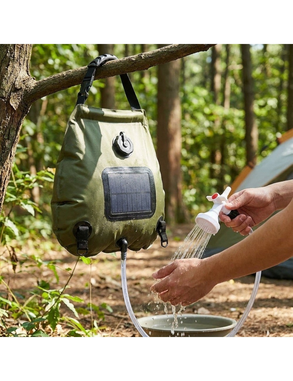 Ducha Portátil Solar Para Camping Bolsa De Agua Exteriores