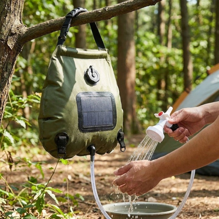 Ducha Portátil Solar Para Camping Bolsa De Agua Exteriores