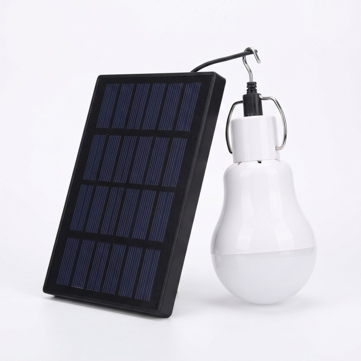Foco Bombillo Led Solar Recargable Portátil Camping Carpa
