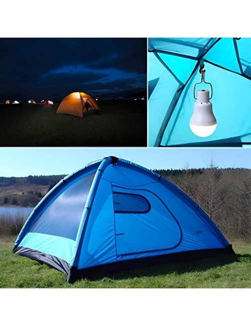 Foco Bombillo Led Solar Recargable Portátil Camping Carpa