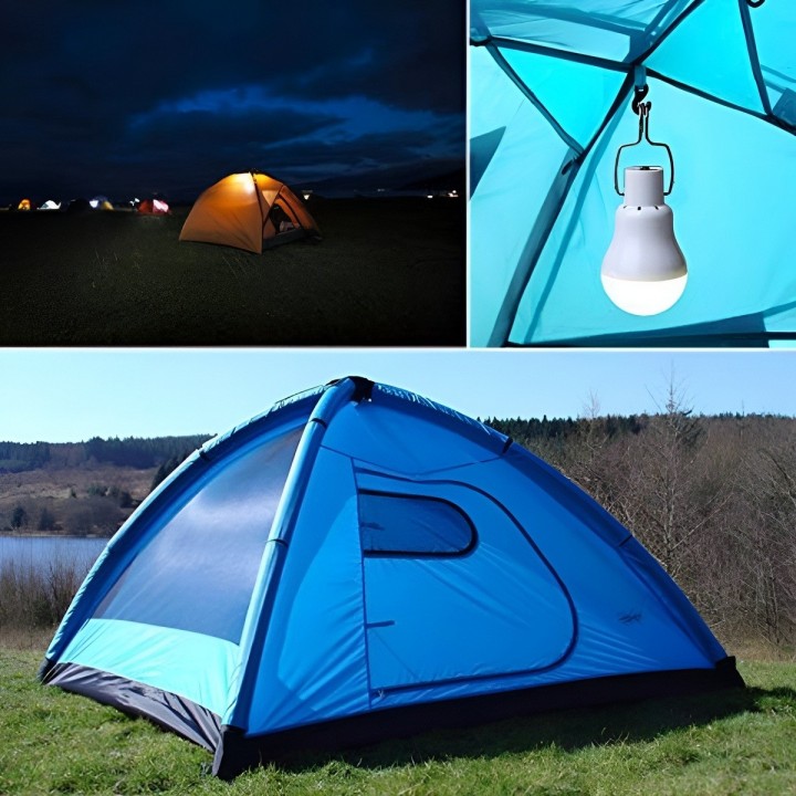 Foco Bombillo Led Solar Recargable Portátil Camping Carpa