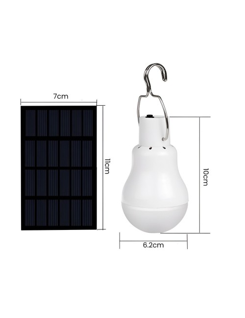 Foco Bombillo Led Solar Recargable Portátil Camping Carpa