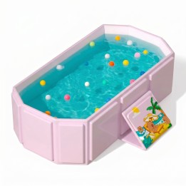 Bañera Plegable Portátil Para Bebés 5 Capas Rosa