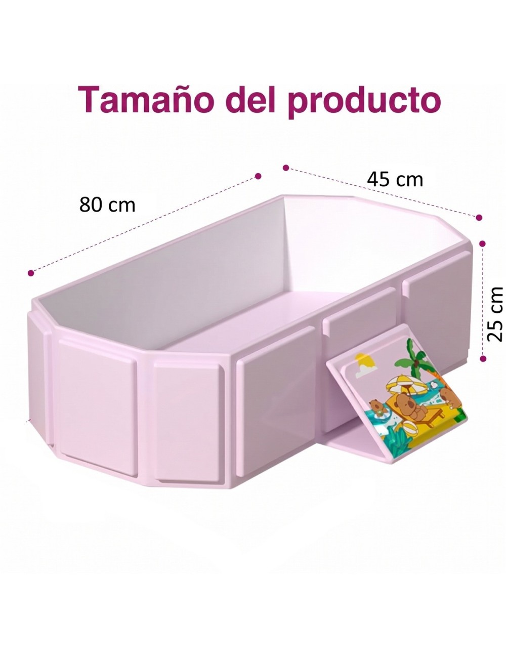 Bañera Plegable Portátil Para Bebés 5 Capas Rosa