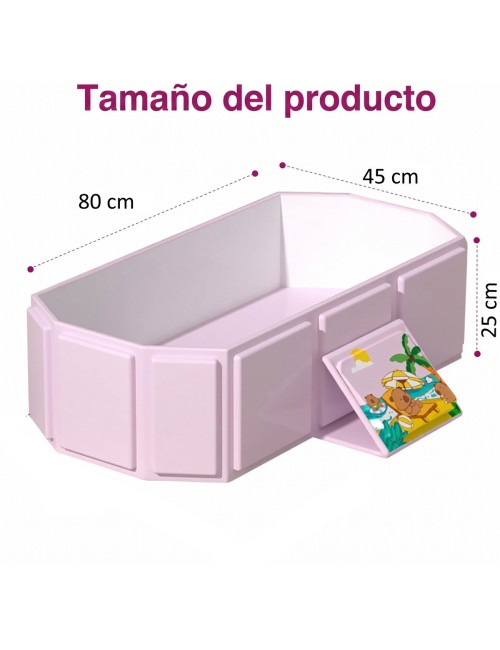Bañera Plegable Portátil Para Bebés 5 Capas Rosa