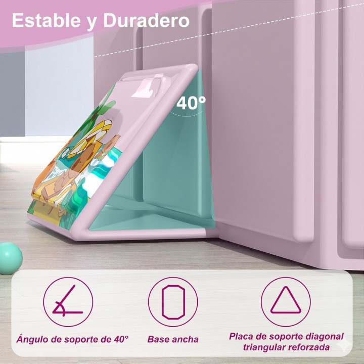 Bañera Plegable Portátil Para Bebés 5 Capas Rosa