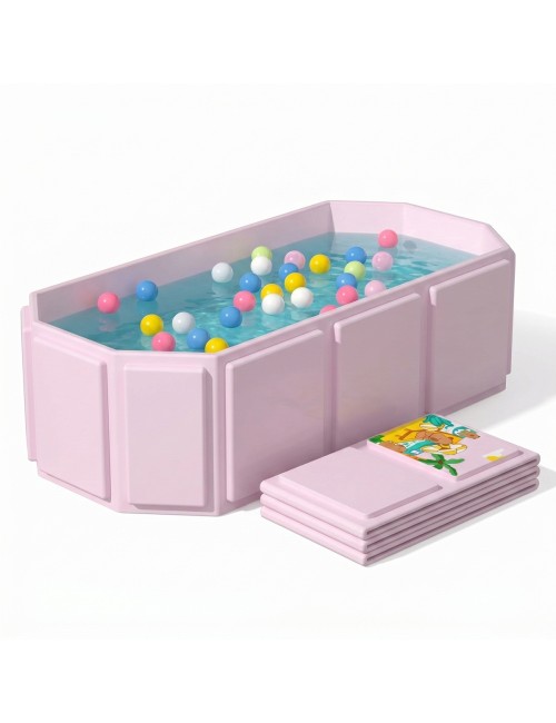 Bañera Plegable Portátil Para Bebés 5 Capas Rosa