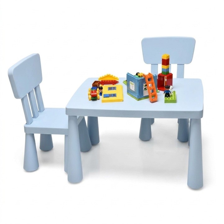 Juego Mesa Y Silla Infantil Plástica Multiusos Niños