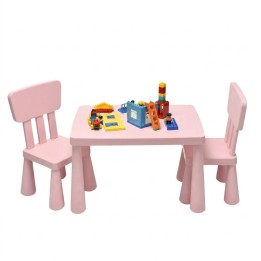 Juego Mesa Y Silla Infantil Plástica Multiusos Niños