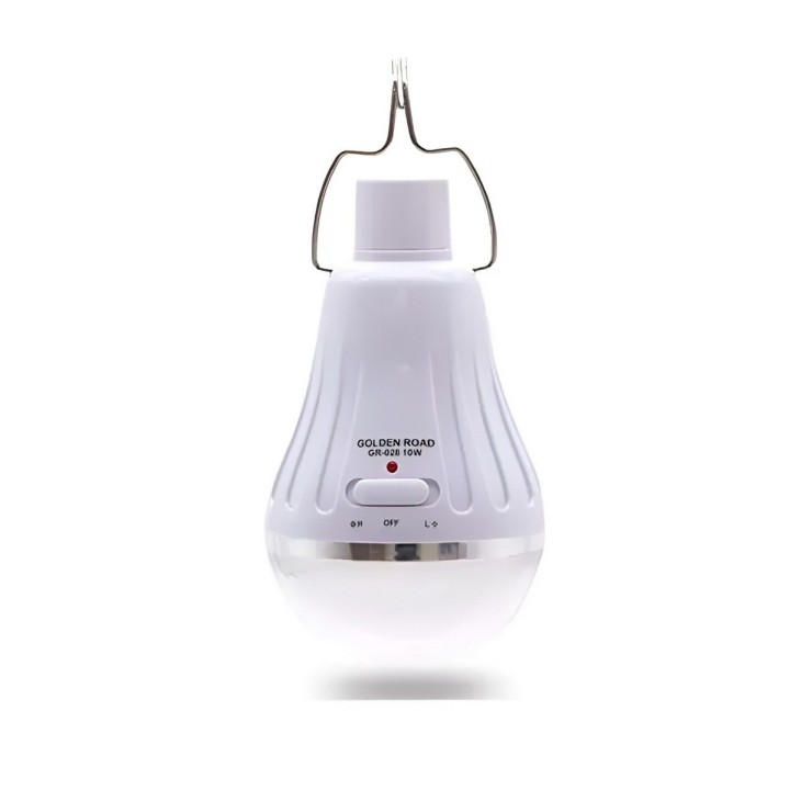 Bombillo Lámpara Solar Led Recargable Portátil 10w