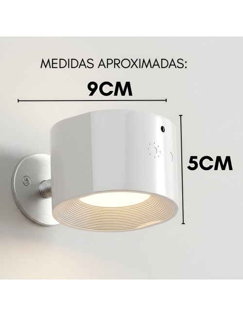 Lámpara Pared Led Magnética Recargable Con Control Remoto