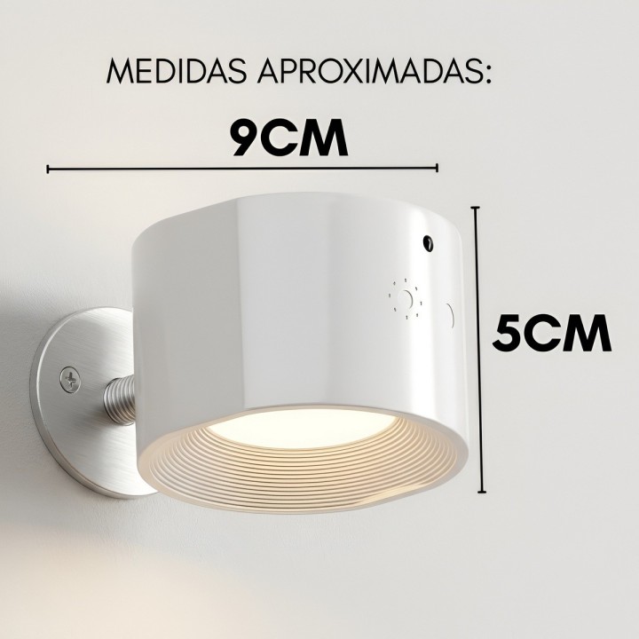 Lámpara Pared Led Magnética Recargable Con Control Remoto