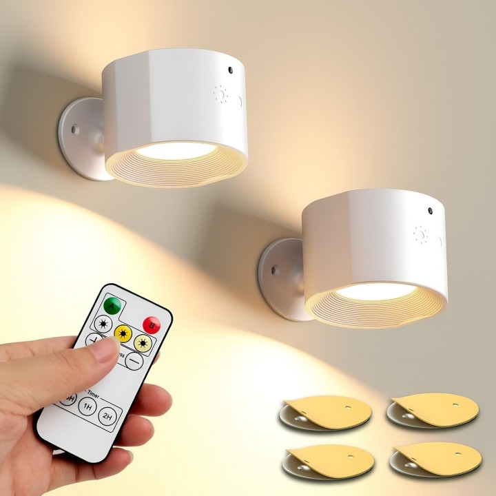 Lámpara Pared Led Magnética Recargable Con Control Remoto