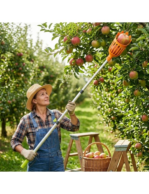 Recolector De Frutas Con Mango Telescópico Extensible 2 M
