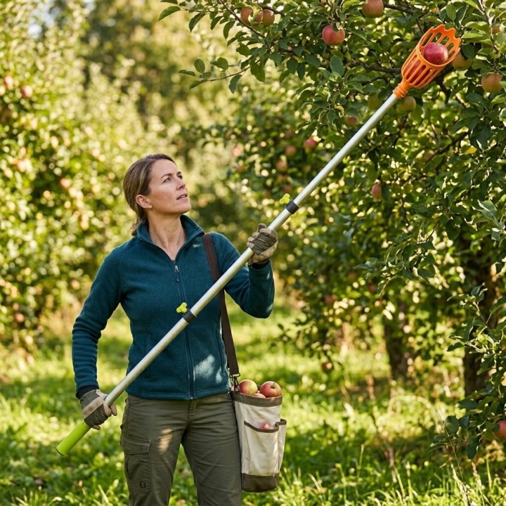 Recolector De Frutas Con Mango Telescópico Extensible 2 M