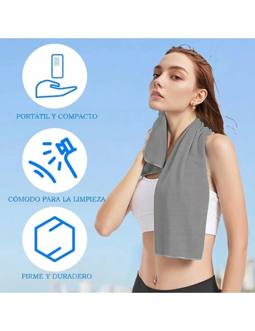 Toalla Refrescante Deportiva Microfibra Con Estuche 100x30