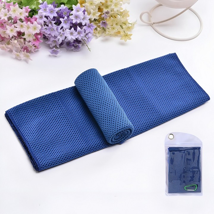 Toalla Refrescante Deportiva Microfibra Con Estuche 100x30