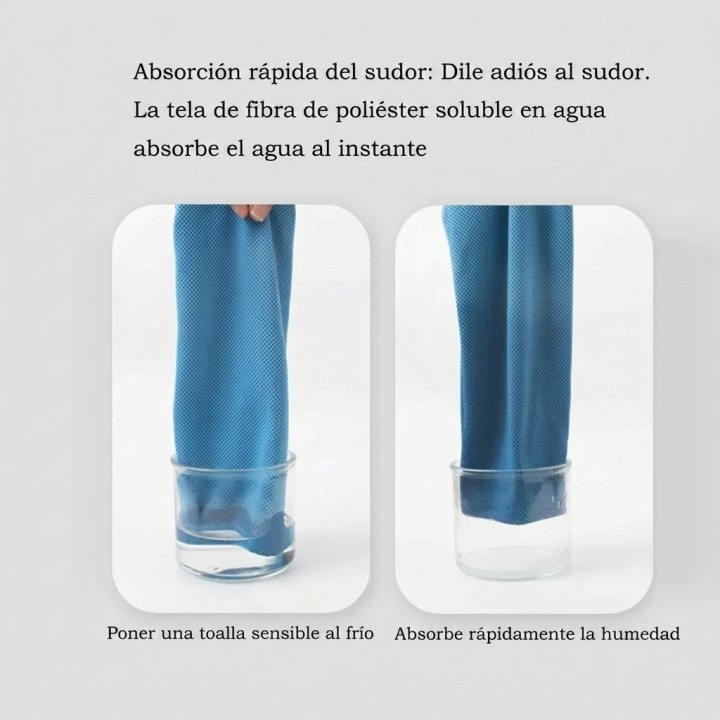 Toalla Refrescante Deportiva Microfibra Con Estuche 100x30