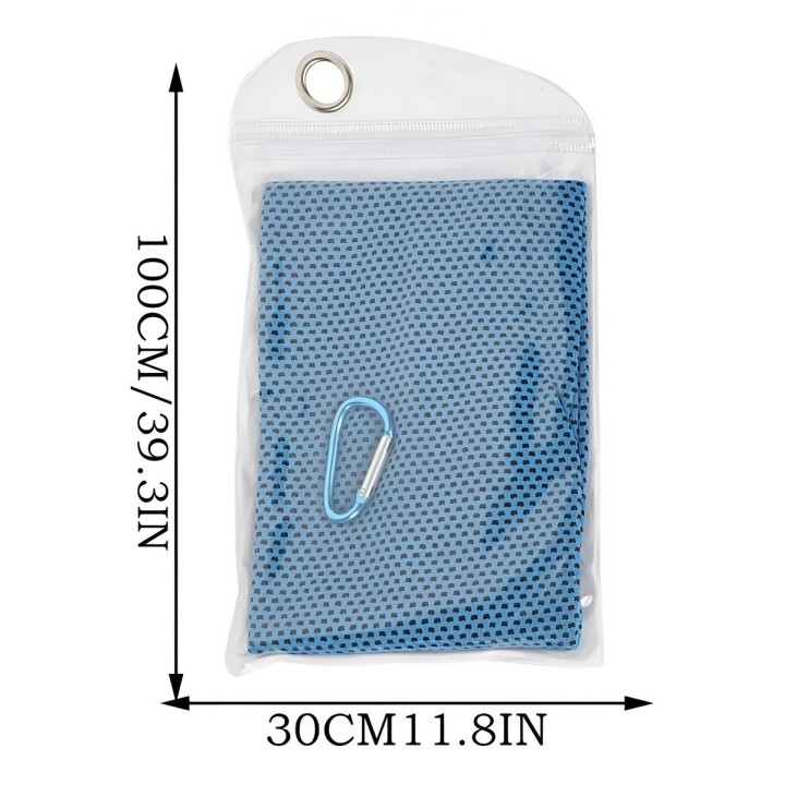 Toalla Refrescante Deportiva Microfibra Con Estuche 100x30